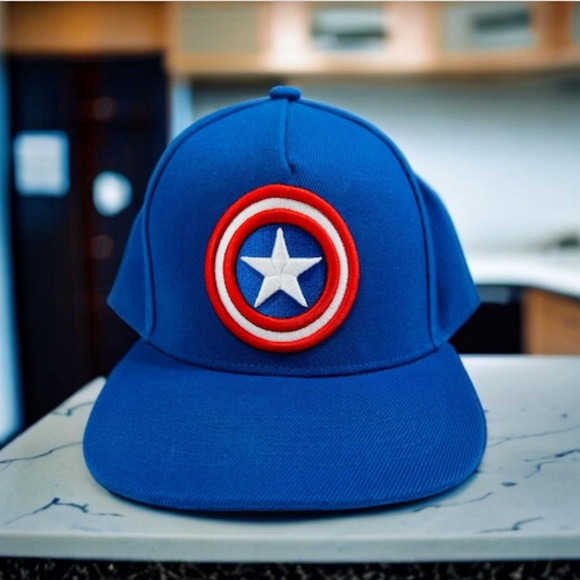 Marvel Other - 🎀 MARVEL COMICS CAPTAIN AMERICA ROYAL BLUE SNAPBACK BALL CAP 🧢 GREAT CONDITION